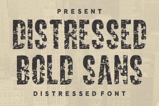Distressed Bold Sans Font